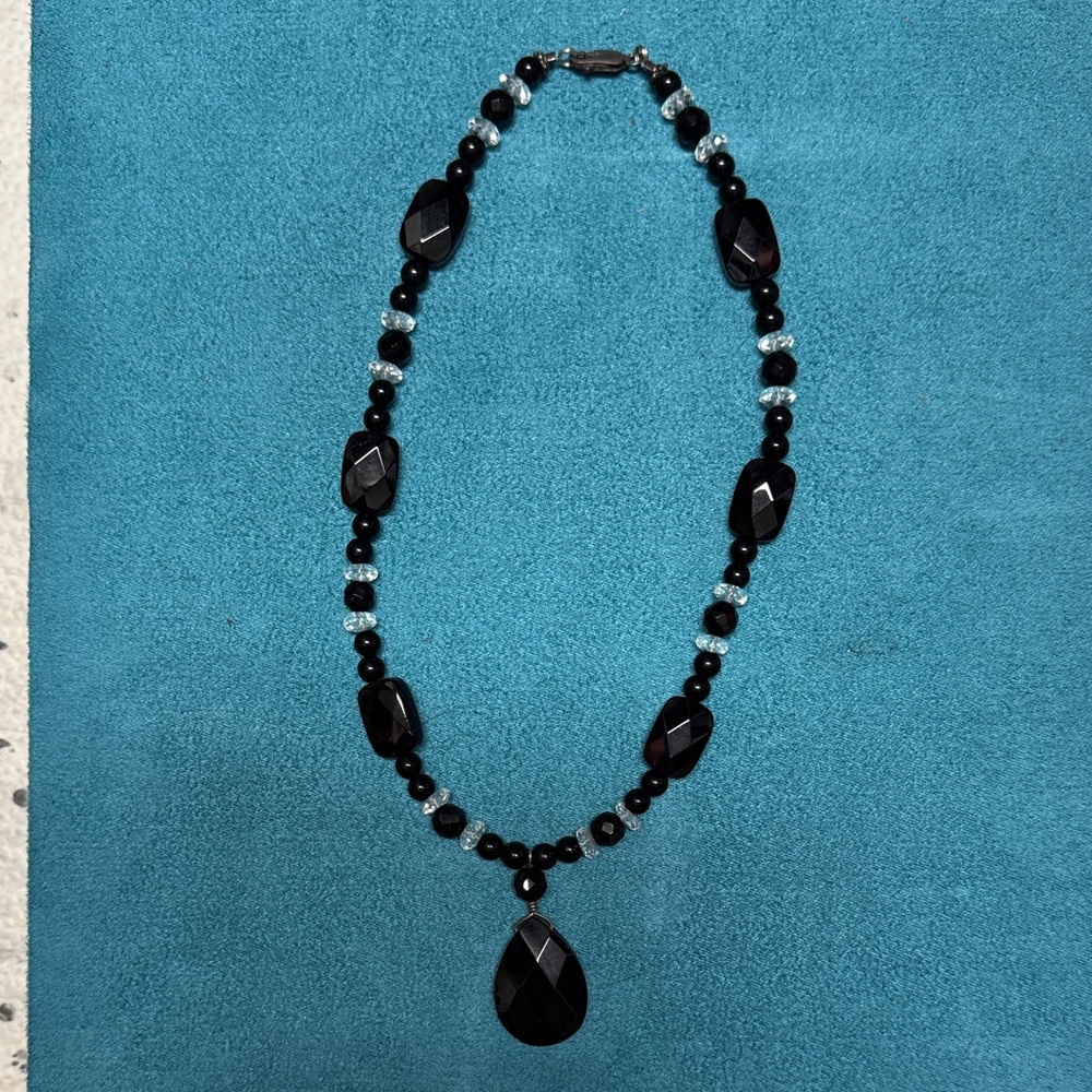 Elegant Black Crystal Necklace
